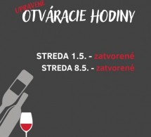 Upravené otváracie hodiny.