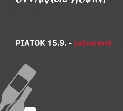 15.9. zatvorené