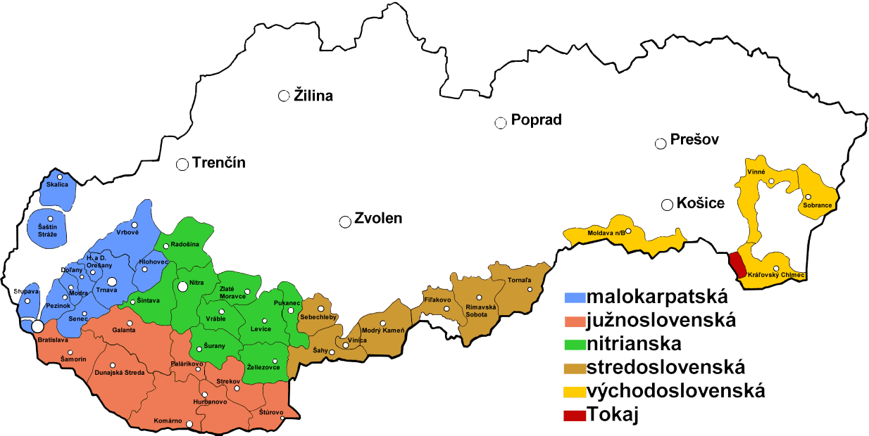 Vinohradnícke oblasti Slovenska